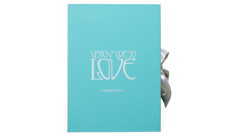 100%新品☆ 「VISIONAIRE 38 LOVE TIFFANY＆Co.」ヴィジョネア38 2002年 夫婦函 巾着袋 オープンハート栞 限定 オルゴール電池切不作動 洋書